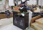 Custom Color Dustbin Shopping Centre Decorations Fiberglass Bear Statue