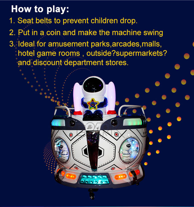Interstellar Space Capsule Double Parent Child Coin Op Rides Rotary Swing