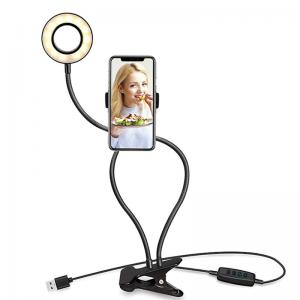 China 5V 12w Desktop Selfie Ring Light , Flexible Ring Light With Phone Holder on sale