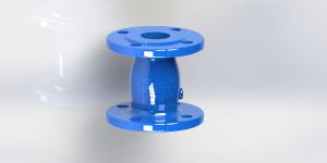 Wholesale Ductile Iron Nozzel Check Valve For PN10 / PN16 / PN25 Pressure Soft Seal from china suppliers
