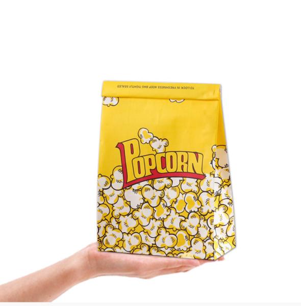 Custom Logo Print Bio-degradable Popcorn Paper Bag made of Kraft Paper for