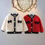110cm 43in Girls Three Dimensional Winter Coat With Bow Jacket children
