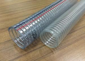 China Food Grade PVC Spring Hose , Transparent Steel Wire Reinforced PVC Pipe / Tubing on sale