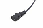Best 3pin C13 black extension power cord without stopper 0.5m-10m copper power