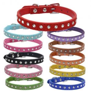 Wholesale Bling Girl Puppy Kitten Collars With Crystal Diamond Colorful from china suppliers