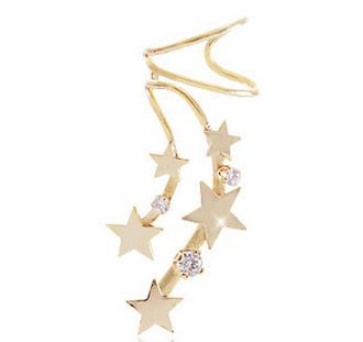 Crystal Diamond gradient meteor no pierced ear bone ear clip earrings personalit
