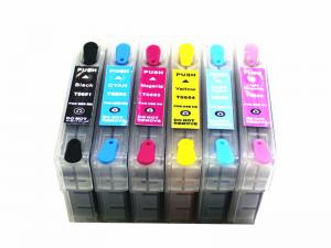 China Multicolor Epson Compatible Inkjet Printer Cartridges with ARC Chip Recycling on sale