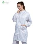 Anti Static ESD Garment Resuable Class1000 straight open zipper stand collar