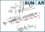 195-63-05130 1956305130 Tilt Cylinder Service Kit D355A-5 Komatsu Repair Seal