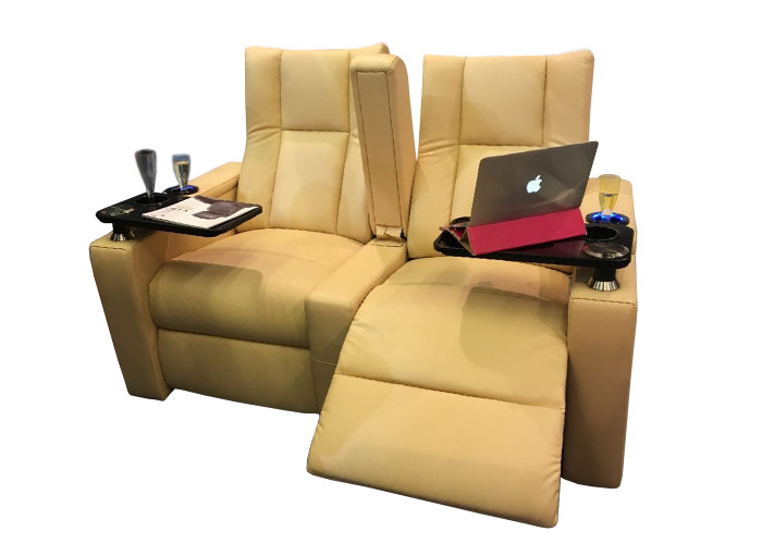 Entertainment 3 Seater Metal Base Movie Recliners