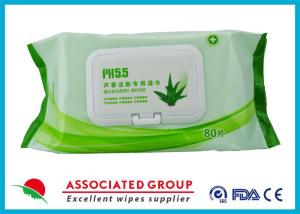Wholesale Aloe Vera Baby Wet Wipes For Newborns , Unscented 80 Sheets Flip Top Wet Baby Wipes from china suppliers