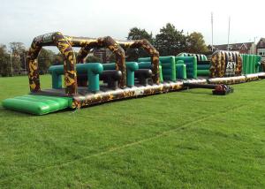 Wholesale Camouflage Giant Army inflatable children's assault course , assault course ideas from china suppliers