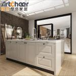 Traditional Style White Kitchen Cupboard with Solid Wood Construction and