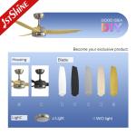 Plastic Blades LED Ceiling Fan with Light and Remote Pure Copper Motor Energy