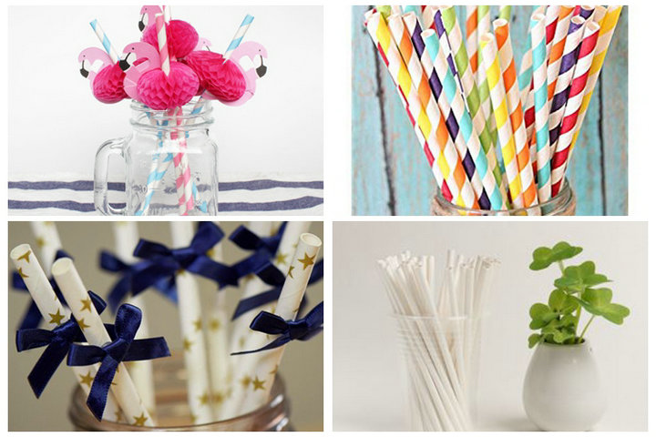 Eco-Friendly FDA Colorful Patterned Kraft Paper For Disposable Straw 14mm 15mm