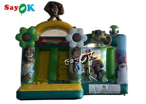 Wholesale Madagascar Alitt Wild Theme Inflatable Bounce House Slide Combo Custom 5.5m 18ft from china suppliers