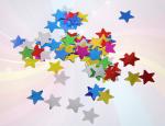 Multi Color Party Confetti Cannon Metallic Star Shaped Size Customized