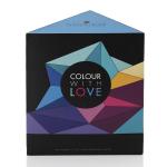 Creative Kraft Paper Triangle Shaped Gift Box With CMYK Color Printing
