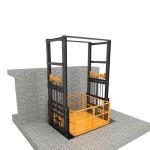 2 - 5 Tons Double Guide Rail Cargo Lifting Platform Industrial Freight Elevator