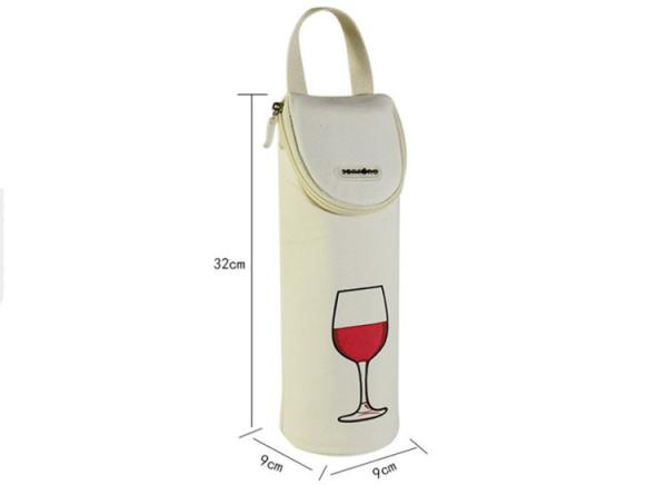 Dongguan factory wholesale single wine bottle ice insulated cooler bag with