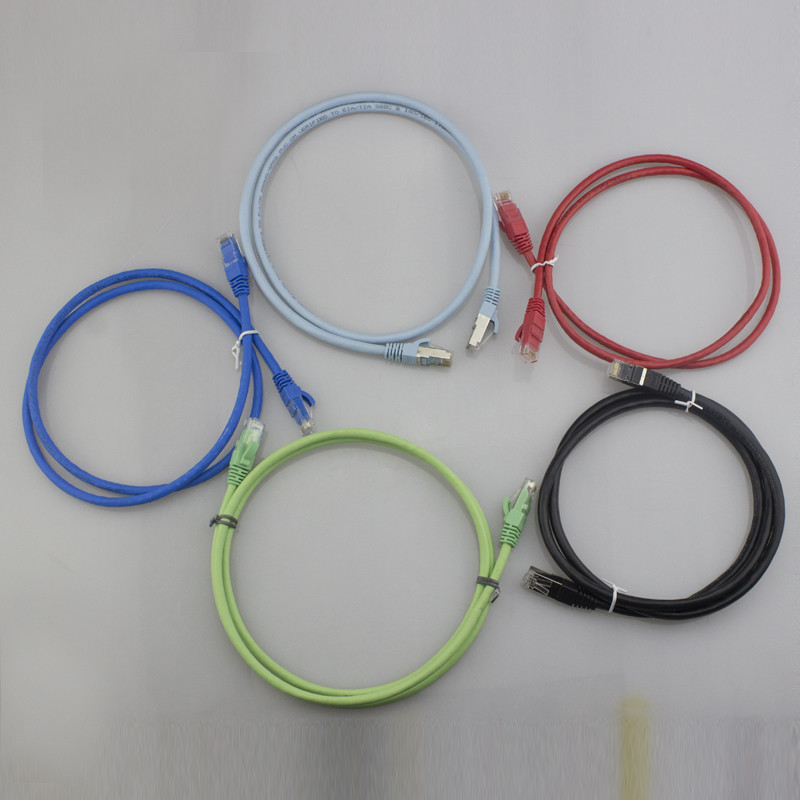Round SSTP Cat6A Patch Cord LSZH 1m RJ45 Connector 568B Pure Copper Standred