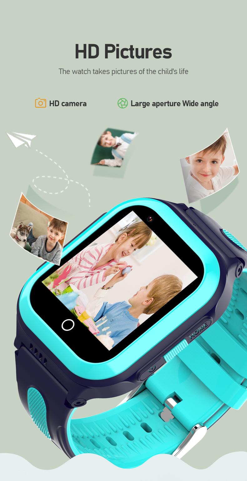 Eraysun Kids Boys Smart Watch 4G With Sim Card 1000mAh GPS WIFI Location Tracker SOS Video Call IP67 Smart Watch for Children