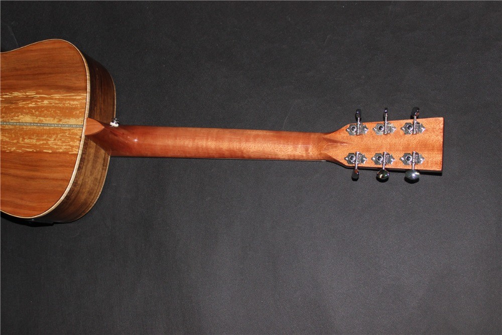 AAAA all Solid imported apple wood OM body style acoustic electric guitar