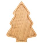 Bamboo Wooden Christmas Tree Shaped Appetizer Tray for Modern Plate Dish Serving