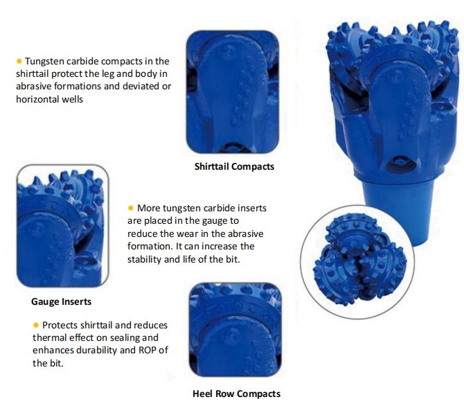 8 1-2" IADC437 216mm Tricone Roller Bit For Limestone