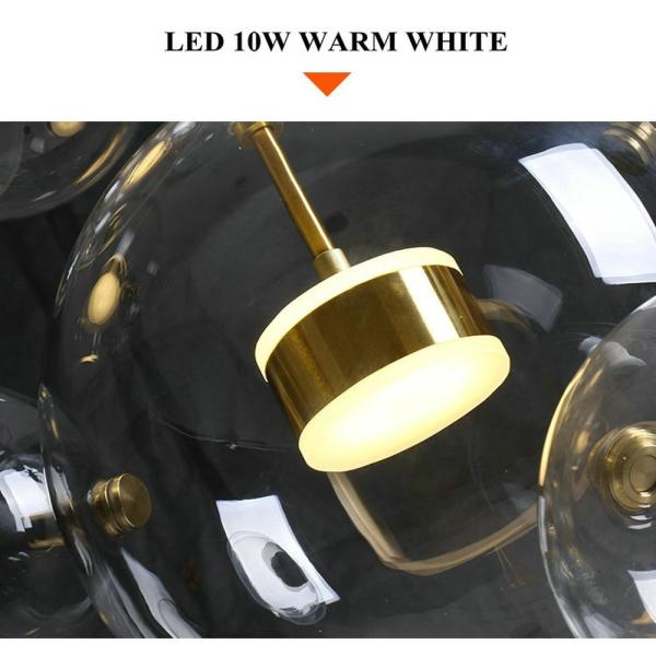 Modern LED Glass Hanglamp Hanging Design Bubbles Lamp Pendant Lights Fixtures for Kitchen