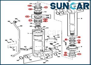 Wholesale FYA00001401 Bucket Seal Repair Kit 370C 450CLC Deere Cylinder Replacement Parts from china suppliers