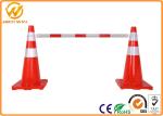 Reflective Yellow Black PVC Retractable Road Cone Bar for Traffic Connect Pole