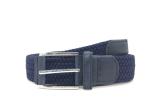 Custom Logo Women Braided Fabric 3.3cm Elastic Woven Stretch Jeans Belts