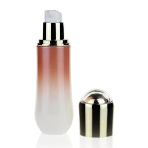 Wholesale Gradient Whiet Pink Lotion Glass Bottles Pump 100ml 3.4 Oz Glass Bottle from china suppliers