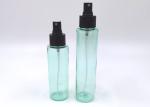 Empty Gloss Green Printing PET Plastic Bottle 15ml Cylindrical With Black