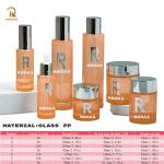 Cosmetics Packaging Silver-plated Large Cap Pink Transparent Glass Lotion Bottle