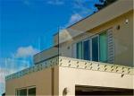 Floor Mounted Stainless Steel Glass Balustrade , Standoff Building Deck Railing