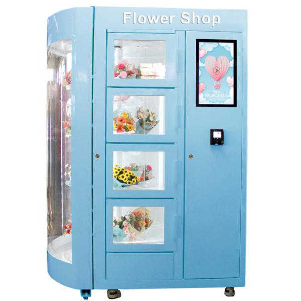60HZ Hospital Bouquets Flower Vending Machine 19 Inch With Adjustable Temperatur