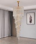 Long Hign ceiling Crystal Chandelier For Hall Project Staircase Stairwell