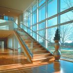 Compact 316 Stainless Steel Handrails with Crystal Accents for Glass Railings