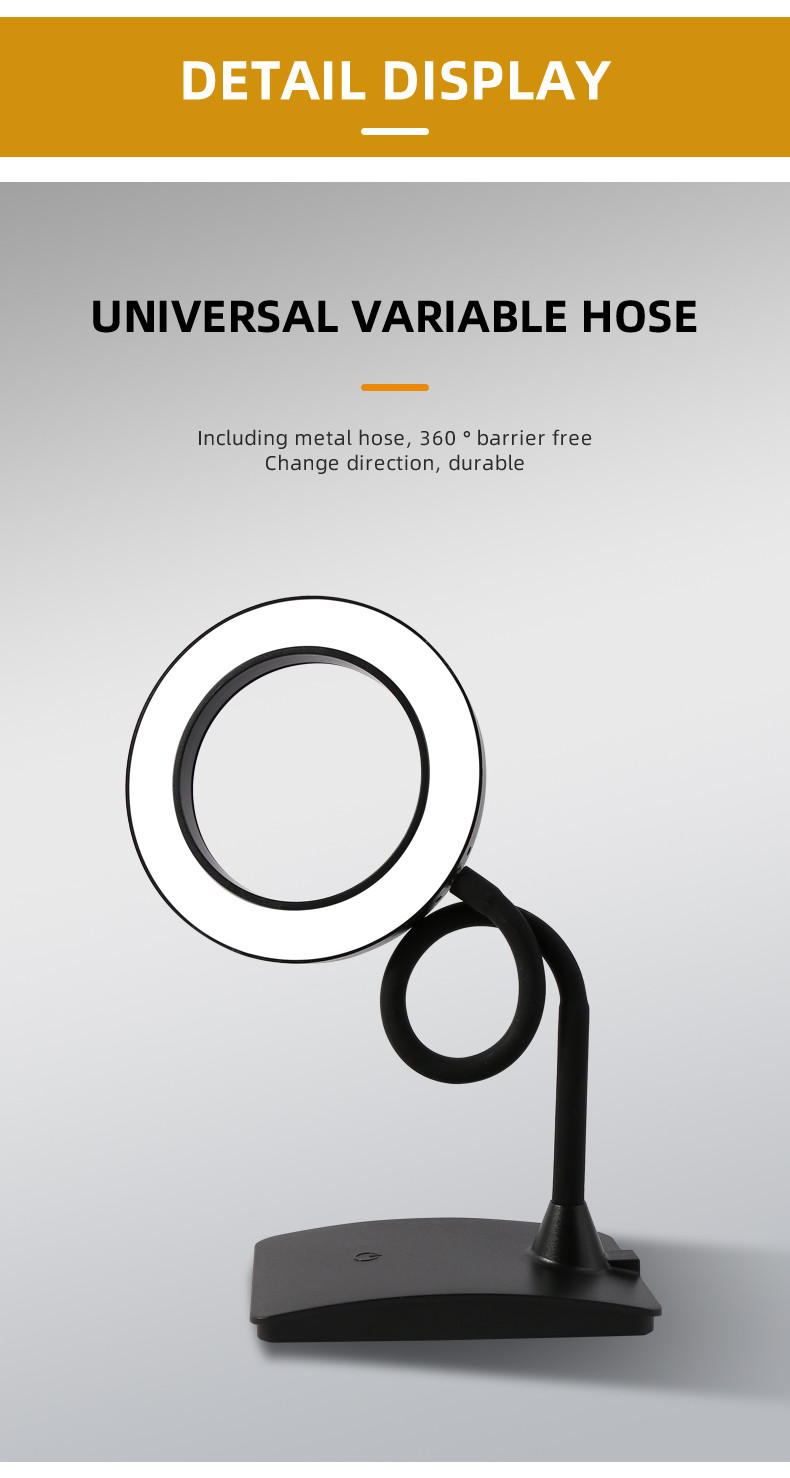 Ring Shape Soft Energy Saving LED Lights Eye Protection DC 5V USB Charging