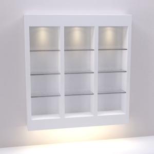 Wholesale Three Column Modern Retail Wall Display Shelves With Integrated LED Lighting from china suppliers