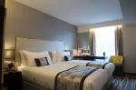 Italy Light luxury design Hotel interior room furniture Leather bed with Glossy