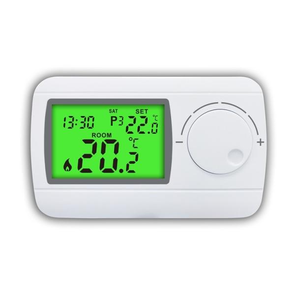 Riseem 230V Weekly Programmable ABS Wired Digital Boiler Thermostat for HVAC