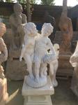 Outdoor garden marble stone statues park marble couple sculptures ,China stone