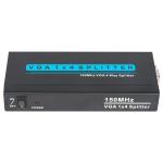 Black 1920x1200 150MHz 1x4 VGA Splitter