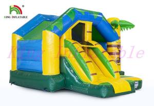 Wholesale Tropical Wild Animal Theme Inflatable Jumping Castle With Slide Anti - Ruptured from china suppliers