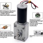 Self Locking Reduction Motor A58-31ZY 12/24V 10-470RPM High Torque Turbo Worm