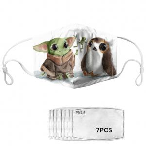 China Baby Yoda Printed Reusable Face Mask With Filters on sale