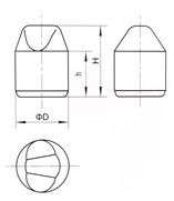 Wedge Shaped Tungsten Carbide Buttons Custom Made Wear Resistance
